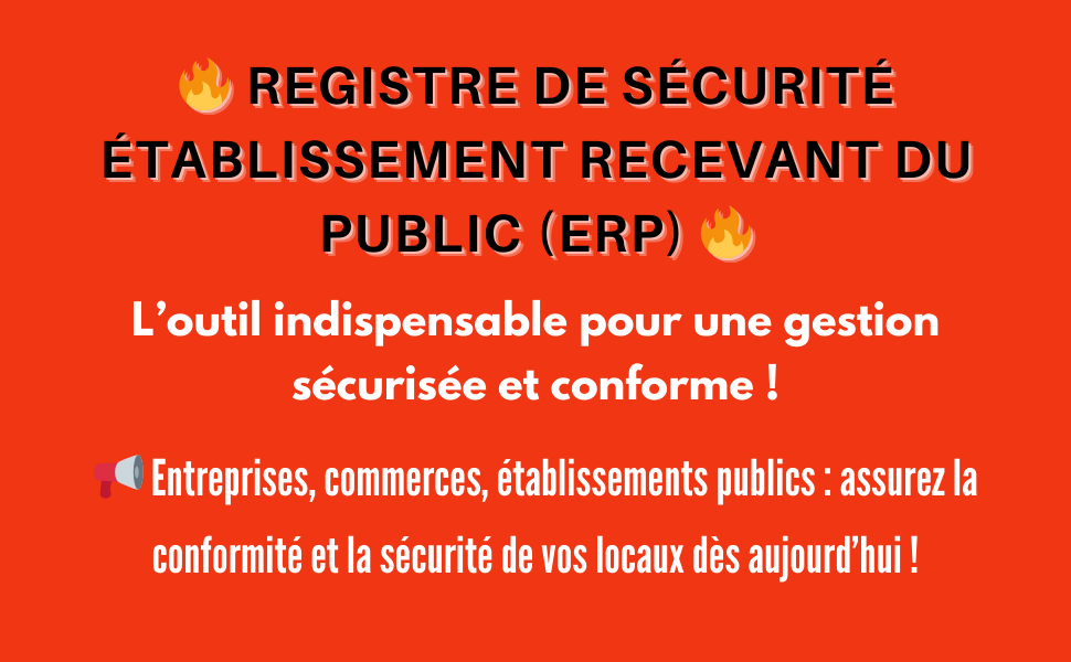Registre de sécurité Établissement recevant du Public