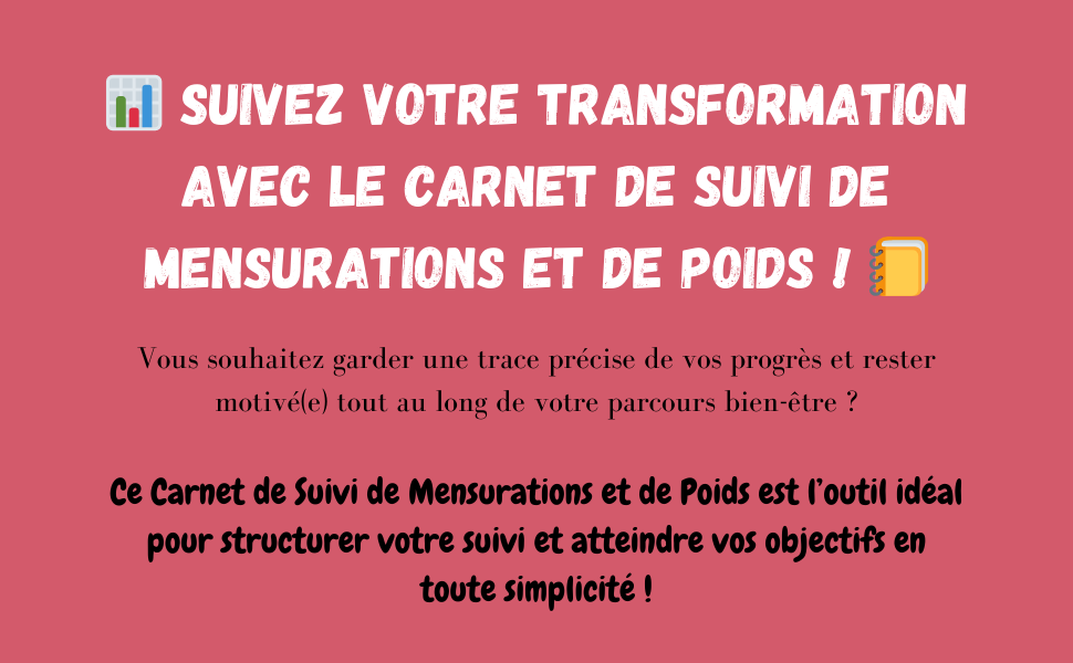 Carnet de suivi de mensurations et de poids